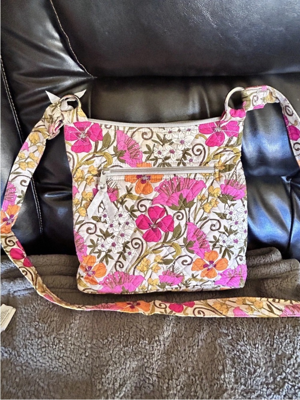 Vera Bradley Hipster Crossbody Bag in Retired “Symphony” Print